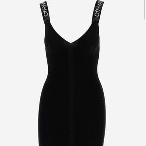 OFF-WHITE Black Knitted Viscose Women's Dress size 40 EU